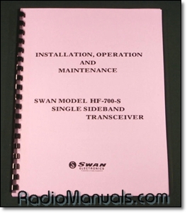 Swan HF-700S Instruction Manual